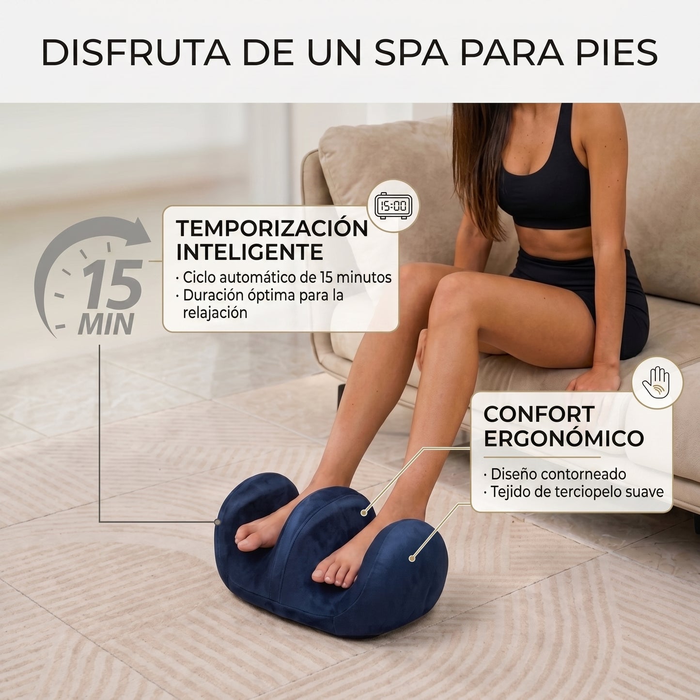 Masajeador Shiatsu de Piernas con Calor